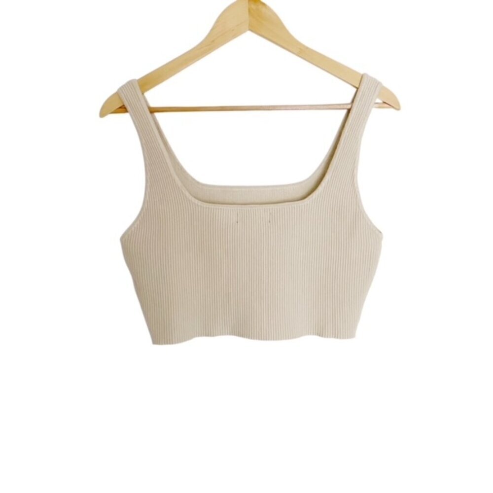 NWT House of Harlow Ribbed Knit Cropped Tank Large